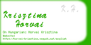 krisztina horvai business card